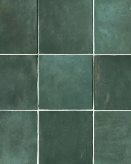 Cloe Green Glossy Glazed Ceramic 5"x5" Field Tile