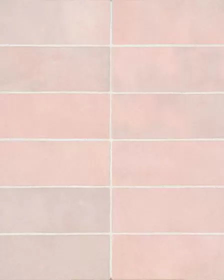 Cloe Pink Glossy Glazed Ceramic 2.5"x8" Field Tile