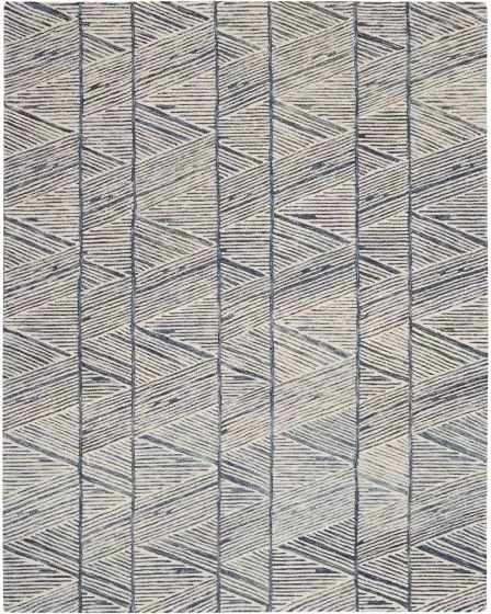 Colorado CLR01 White Blue Area Rug