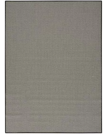 Courtyard COU01 Black White Area Rug