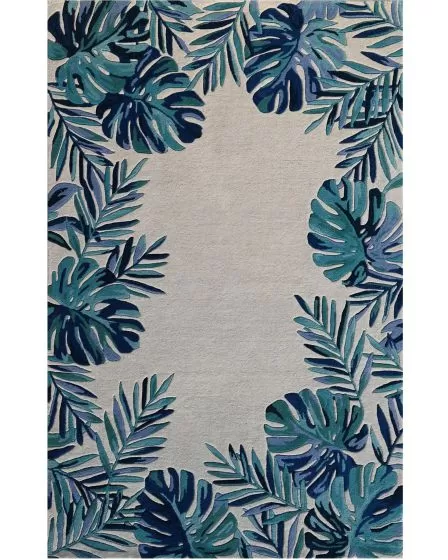 Cove Ivory/Blue Tropics Area Rug