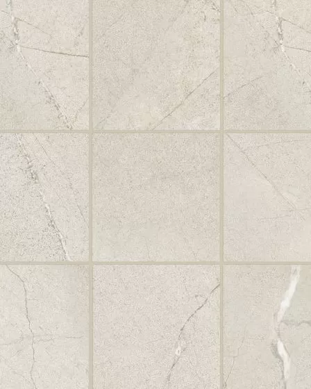 Crema Marfil Satin Glazed Porcelain 4"x4" Mosaic Tile