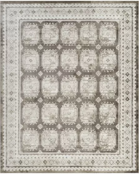 Dekor DEK01 Ivory Brown 2'x4' Area Rug