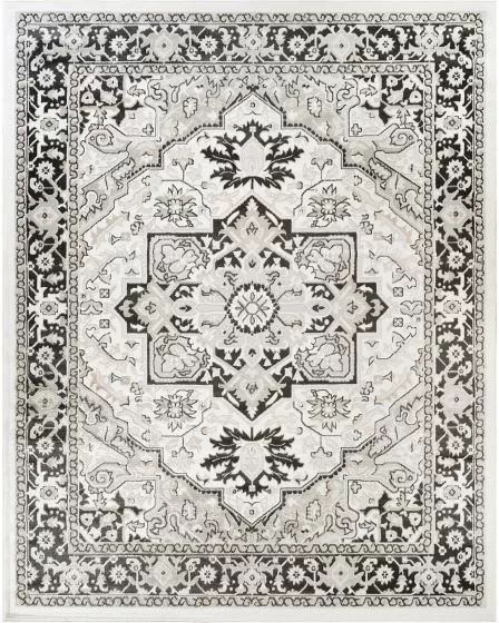 Dekor DEK08 Ivory Charcoal 2'x4' Area Rug