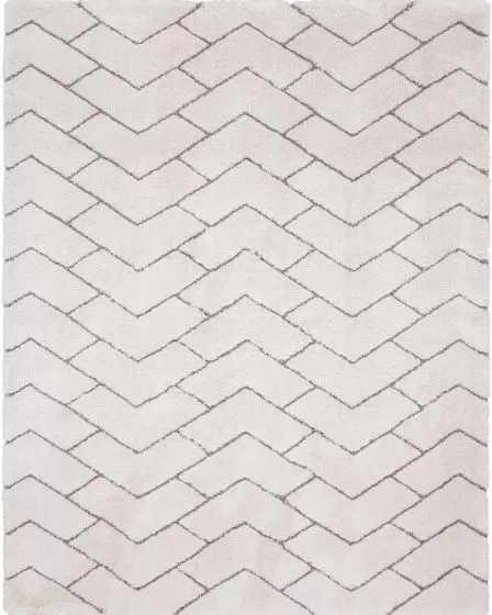 Dreamy Shag DRS03 Ivory/Grey Area Rug