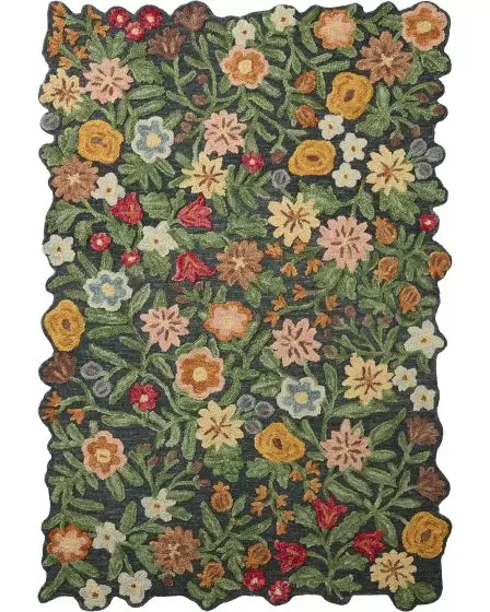 Edith EDT-01 Navy/Multi Area Rug
