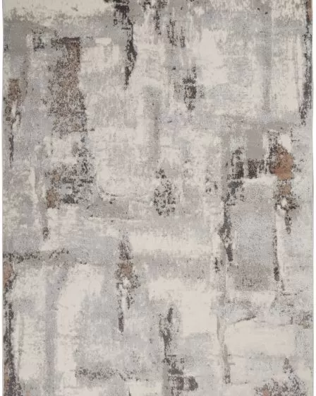 Elation ETN06 Grey Ivory Area Rug