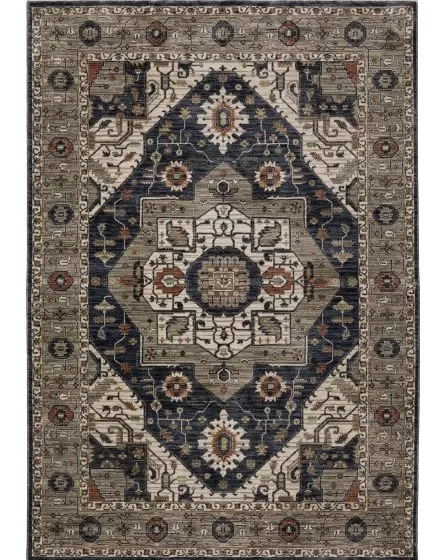 Eliana ELI07 Brown/Blue Area Rug