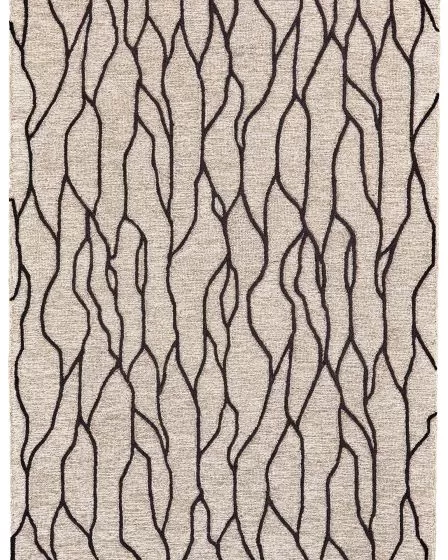 Enzo 8734F Taupe/Black Area Rug