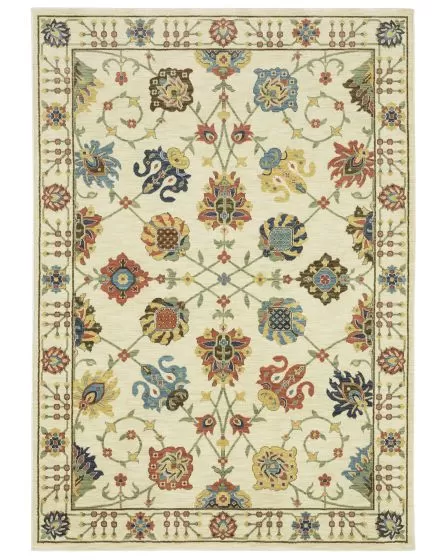 Francesca fr01g Ivory/Multi Area Rug