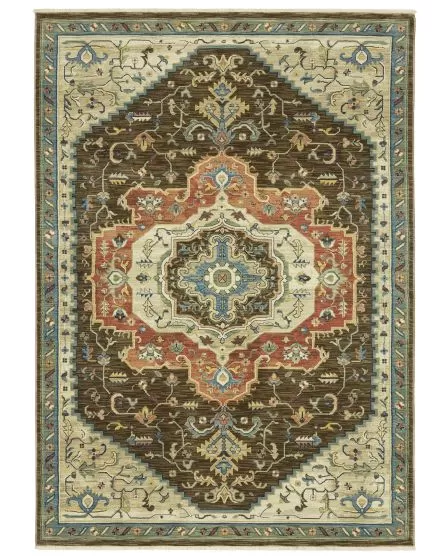 Francesca fr09m Brown/Multi Area Rug