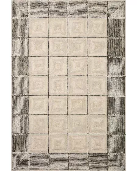 Francis FRA-02 Cream/Black Area Rug