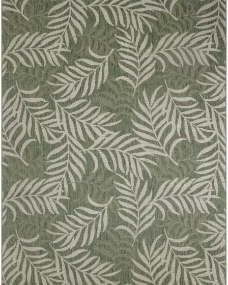 Garden Oasis GOA01 Green Ivory Area Rug