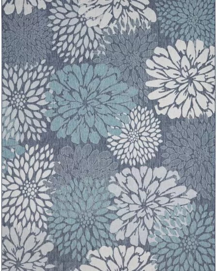 Garden Oasis GOA06 Navy Area Rug
