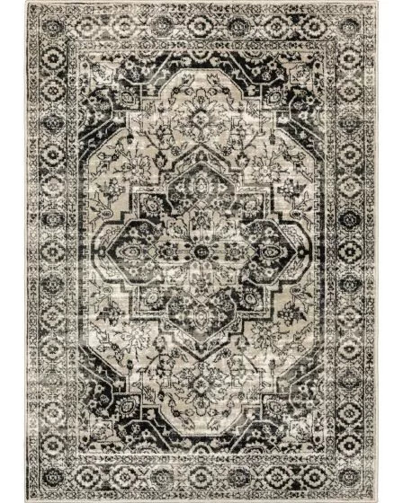 Georgia 429g Grey/Black Area Rug
