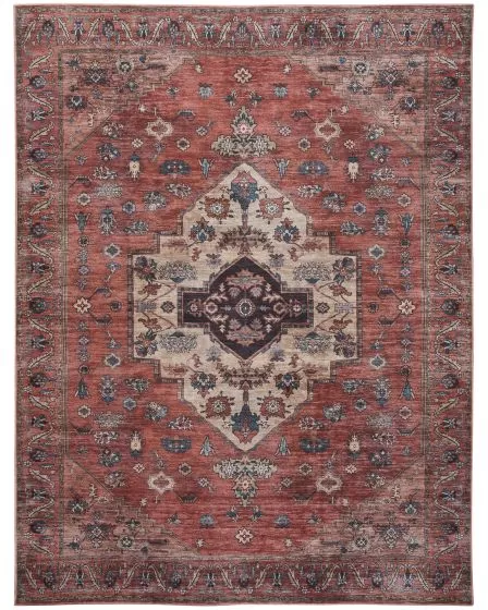 Grand Washables GRW03 Rust Multicolor Area Rug