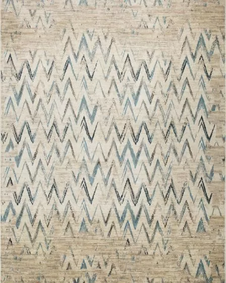 Heritage 9364 Ivory/Blue Chevron Area Rug