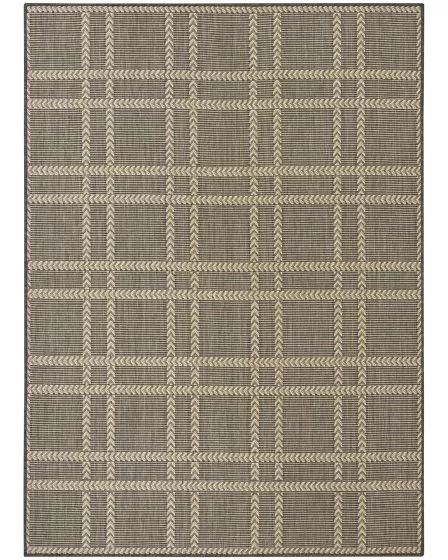 Horizon Indoor/Outdoor HOZ04 Charcoal 4'x6' Area Rug