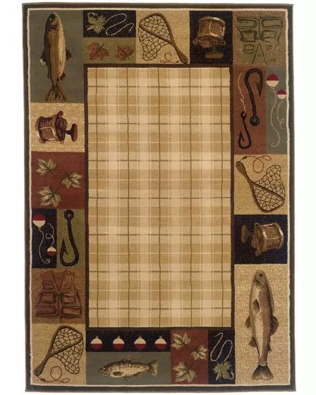 Hudson 1065b Beige/Black Area Rug
