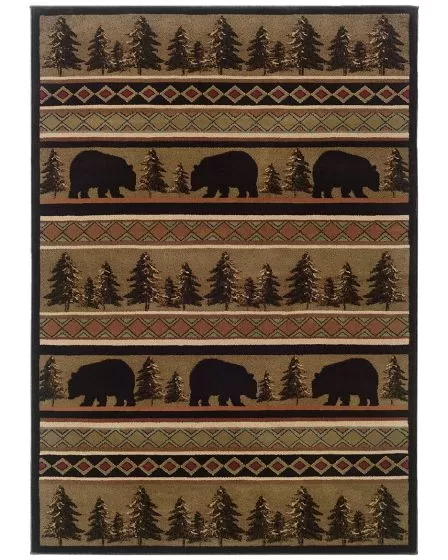 Hudson 1066a Black/Beige Area Rug