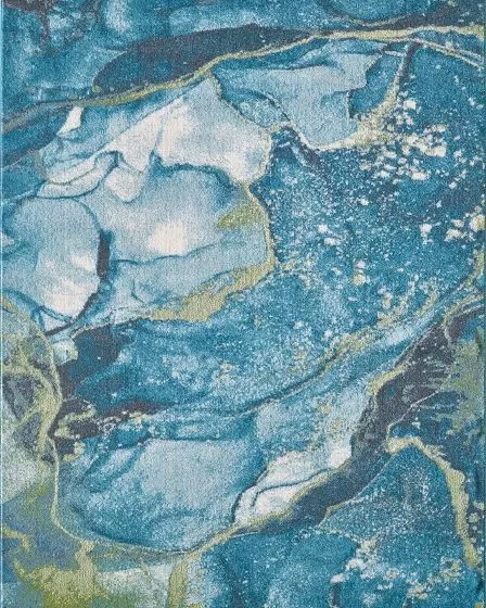 Illusions 6225 Teal Area Rug