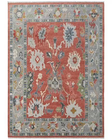 Karina 69G4F Red/Gray/Ivory Area Rug