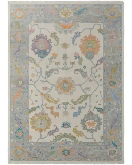 Karina 69G9F Ivory/Orange/Blue Rug
