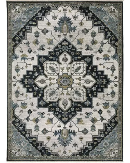 Keira KEI04 Blue/Grey Area Rug