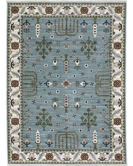 Keira KEI06 Blue/Green Area Rug