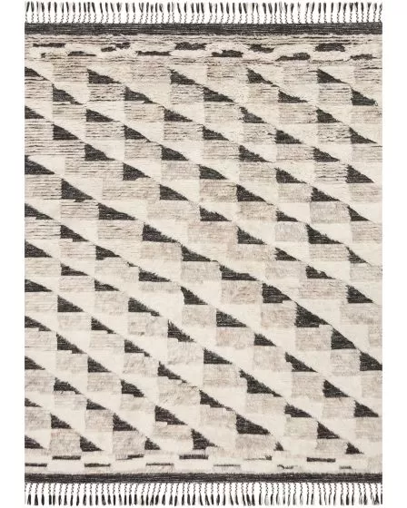 Khalid KF-02 Natural/Black Area Rug