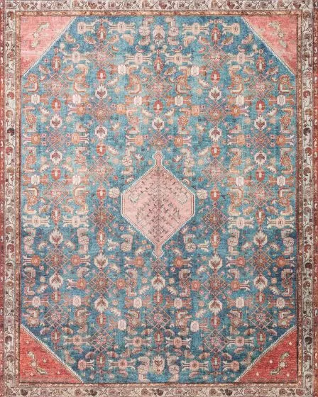 Layla LAY-10 Marine/Clay 2'0"x5'0" Runner Rug