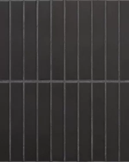 Le Cafe Black Matte Porcelain 1"x6" Tile