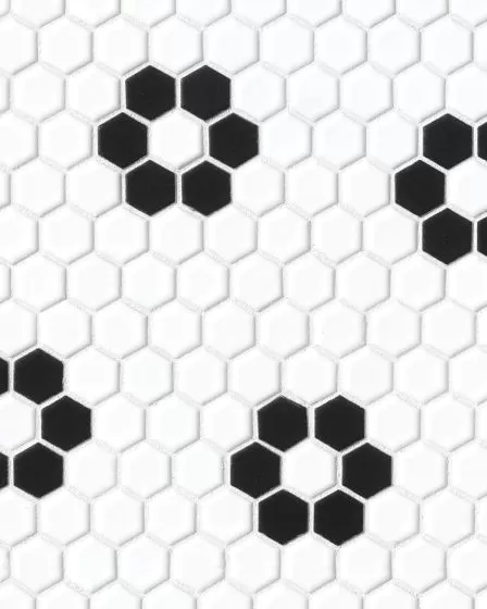 Le Cafe Design 2 Matte Glazed Porcelain 1"x1" Mosaic Deco Tile