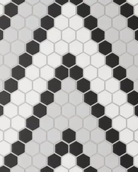 Le Cafe Design 8 Matte Glazed Porcelain 1"x1" Mosaic Deco Tile