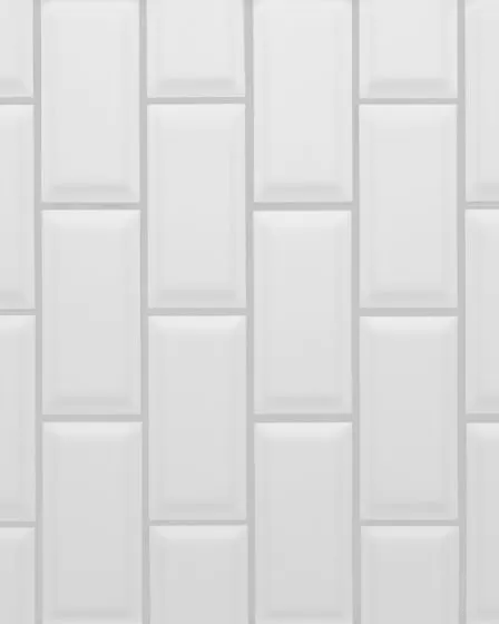 Le Cafe White Matte Porcelain 2"x4" Off Set Mesh Mount Mosaic Tile