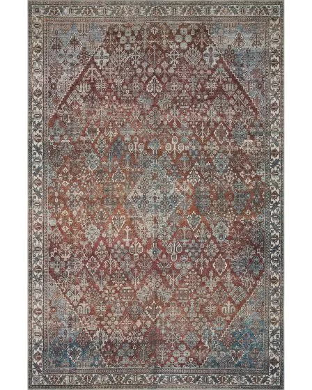 Lenna LEA-04 Brick/Sky Area Rug