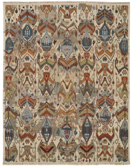 Leylan 0563F Tan/Ivory/Orange Rug