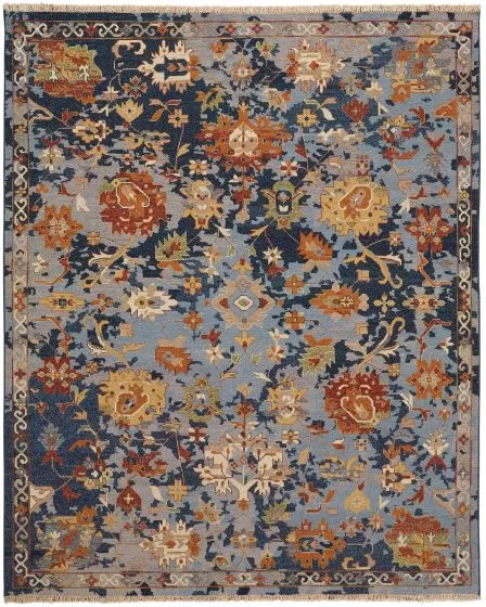 Leylan 0587F Blue/Orange/Red Rug