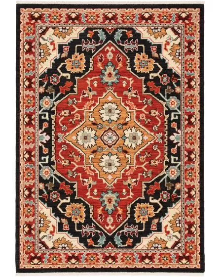 Lilihan 4929a Black/Red Area Rug