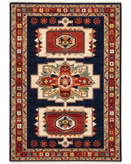 Lilihan 90b Blue/Red Area Rug