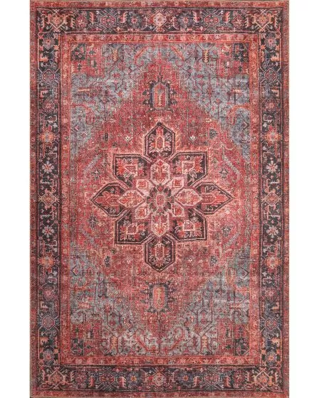 London 4805 Red Area Rug
