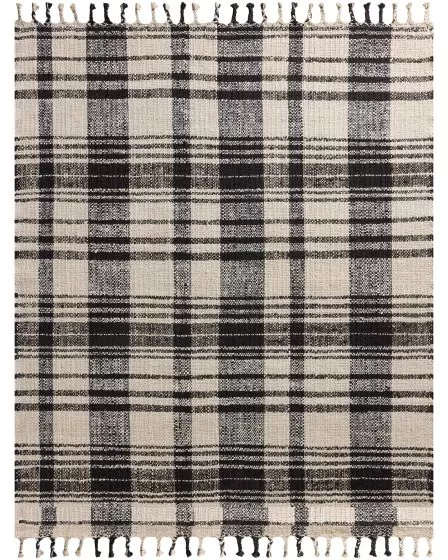 Louie LOE-04 Ivory/Black Area Rug