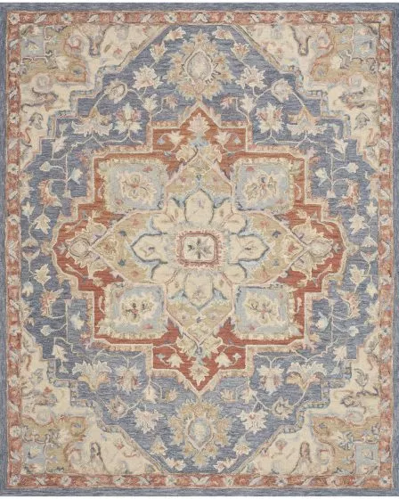 Maison MSO06 Blue Ivory 2'x3' Area Rug