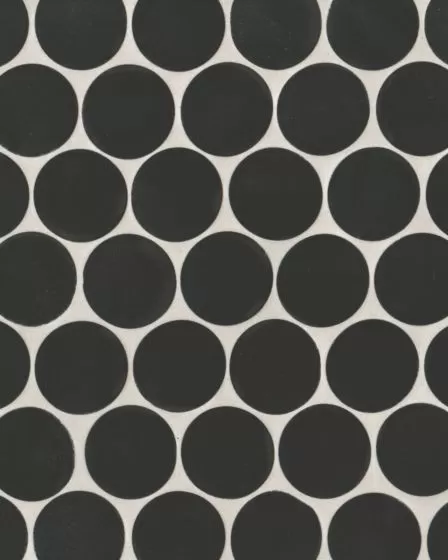 Makoto Kuroi Black Matte Glazed Porcelain 2" Mosaic Tile