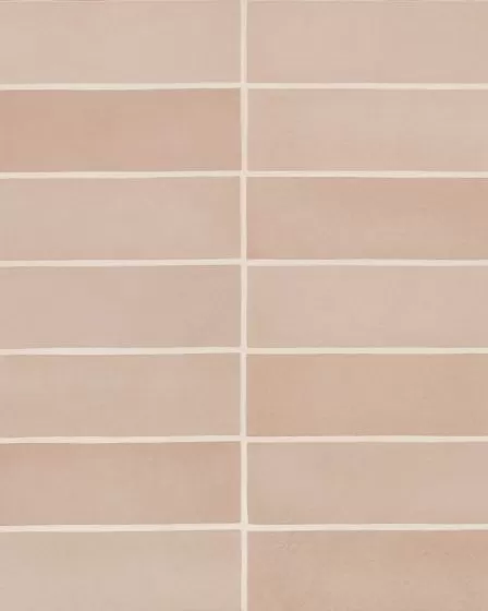 Makoto Momoiro Blush Matte Glazed Ceramic 2.5"x10" Tile