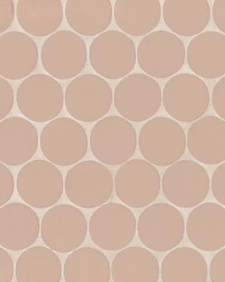 Makoto Momoiro Blush Matte Glazed Porcelain 2" Mosaic Tile