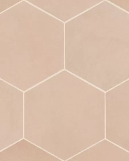 Makoto Momoiro Blush Matte Glazed Porcelain 10"x11.5" Tile