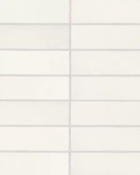 Makoto Shoji White Matte Glazed Ceramic 2.5"x10" Tile