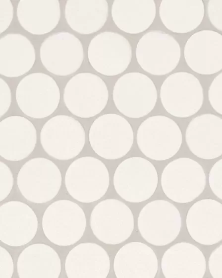 Makoto Shoji White Matte Glazed Porcelain 2" Mosaic Tile