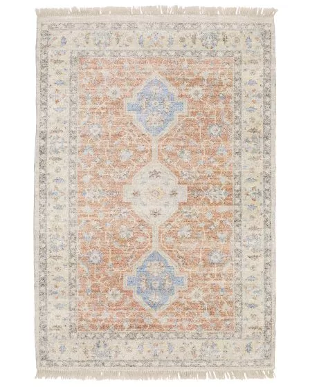 Malabar 45305 Orange/Blue Area Rug